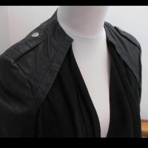 MUUBAA LUPUS BLACK LEATHER BIKER DRAPED JACKET 6 - Picture 10 of 10